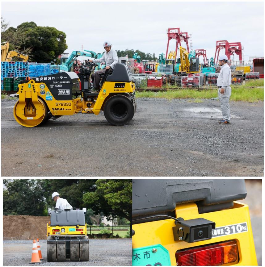 後付け衝突軽減システム搭載コンバインドローラ