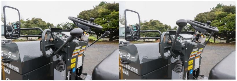 後付け衝突軽減システム搭載コンバインドローラ