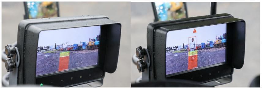 後付け衝突軽減システム搭載コンバインドローラ