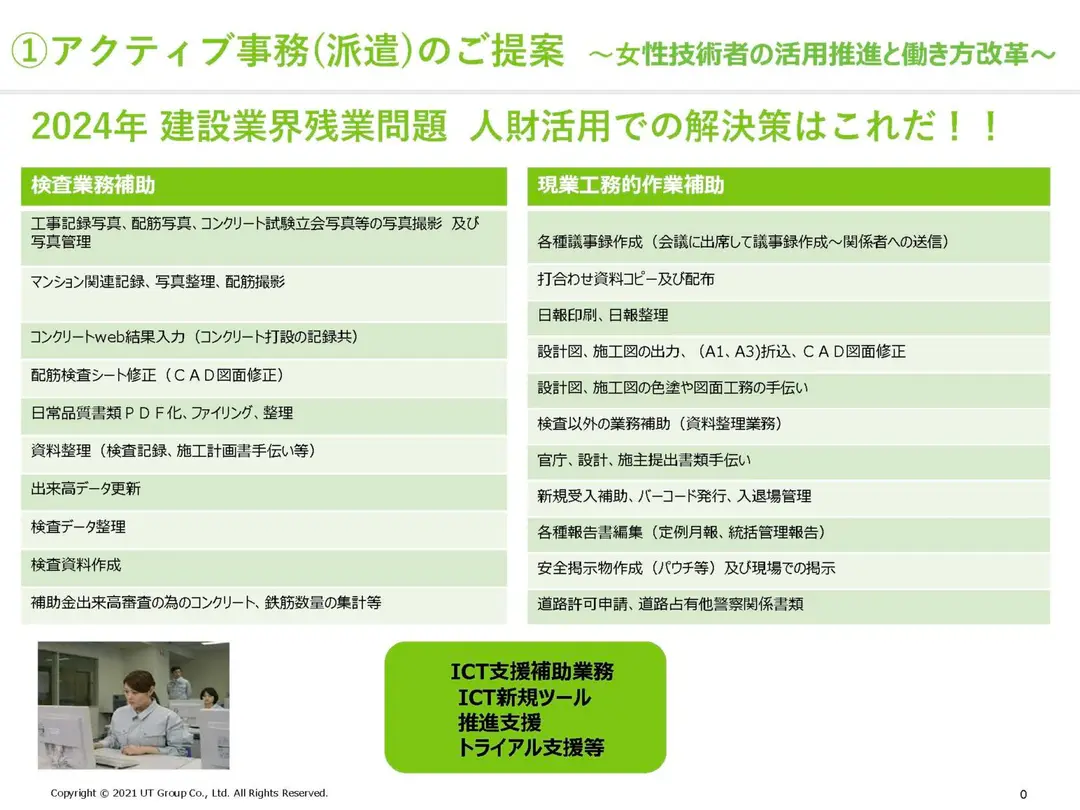 アクティブ事務（派遣）のご提案　～働き方改革の為の新たな活用方法～