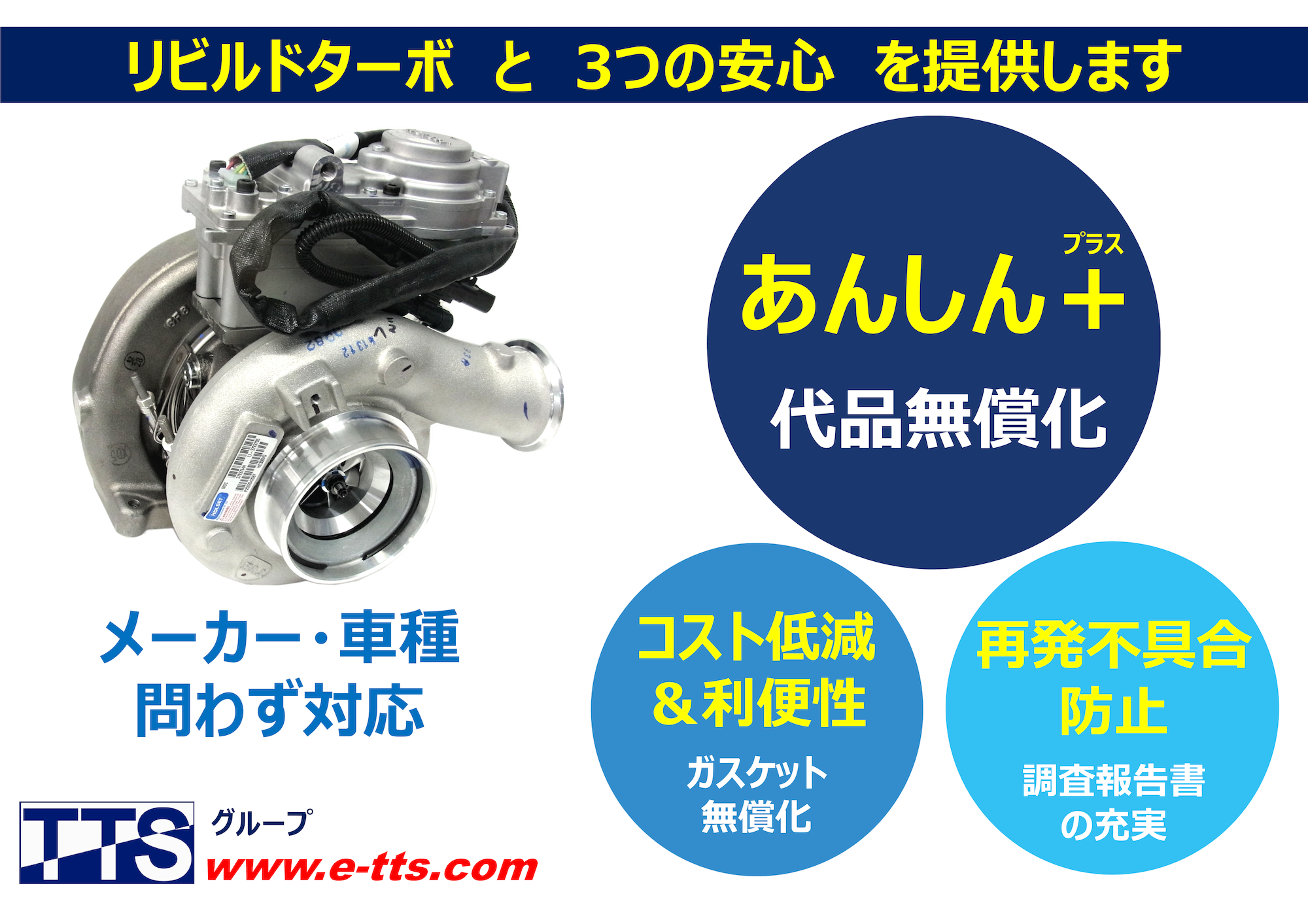 リビルド　ＶＧＳターボチャージャー　と　独自のお客様サポート